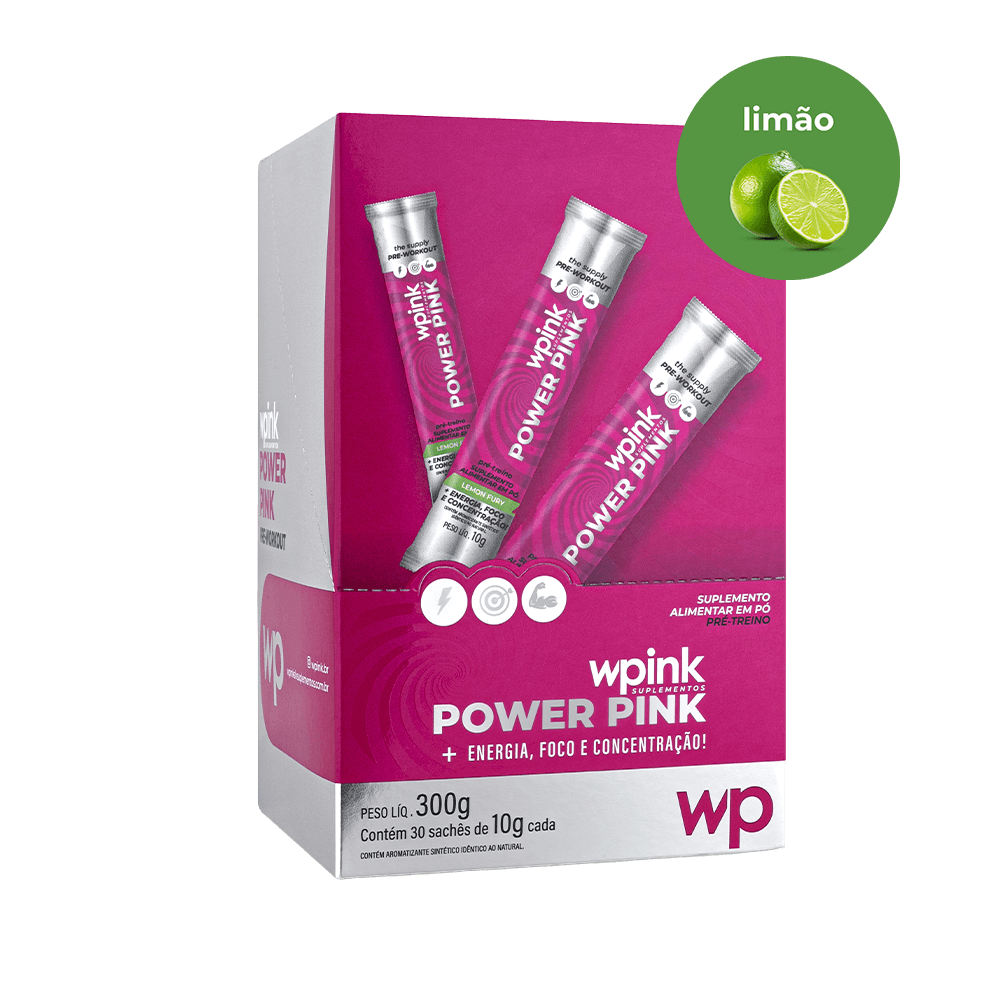power pink de limão - pré-treino - 300g - wp